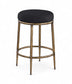 Ferro - Upholstered Backless Counter Stool With Brushed Gold Base