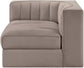 Rummi - Velvet Performance Fabric Upholstered Modular Corner Chair