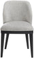 Valeo - Linen Textured Fabric Upholstered Dining Chair (Set of 2) - Painted Black Base
