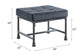 Brantley - Ottoman - Gray Velvet & Sandy Gray