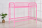 S138 - Twin Over Twin Bunk Bed - Pink
