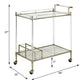 Cirro - Serving Cart - Antique Mirror & Wire Brass