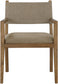 Avon - Linen Textured Performance Fabric Dining Arm Chair