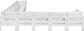 Nizuc - Outdoor Patio 9 Piece Modular Sectional With White Frame