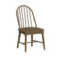 Heritage - 5 Piece Standard Height Dining Set (Round Table And Four Oak Brown Chairs) - Oak Brown And Black