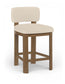 Paloma - Faux Leather Upholstered Counter Stool (Set of 2) - Brown Frame
