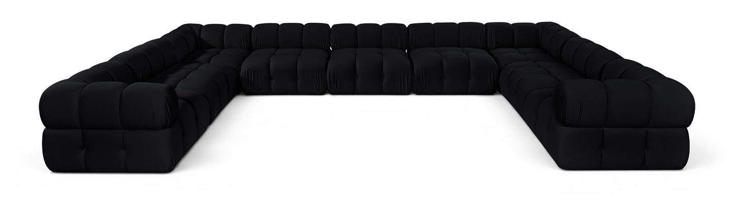 Orin - Velvet Performance Fabric Upholstered 9 Piece Sectional