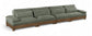 Turin - Chenille Fabric Upholstered Modular Sectional - Green