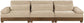 Turin - Chenille Fabric Upholstered Modular Sectional - Beige