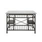 Lanzo - Kitchen Island - Marble Top & Gunmetal
