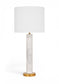 Opaline - Linen Textured Fabric And Brass Table Lamp