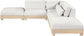 Turin - Chenille Fabric Upholstered Modular Sectional - White