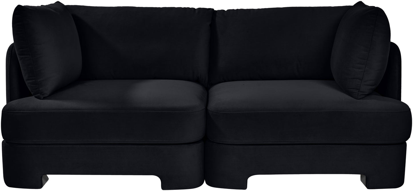Hammond - Velvet Performance Fabric Upholstered 2 Piece Loveseat