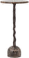 Helix - Genuine Marble Top And Aluminum Base End / Side Table - Brown / Bronze