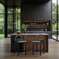 Conrad - Velvet Counter Stool With Black Legs