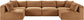 Shaggy - Fabric 6 Piece Modular U-Shaped Armless Sectional