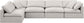 Indulge - Linen 5 Piece Modular Sectional
