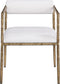 Axis - Linen Textured Cream Fabric Upholstered Dining Chair (Set of 2)