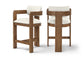 Sacha - Vegan Leather Upholstered Counter Stool With Brown Base