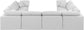Indulge - Linen 8 Piece Modular Sectional - White