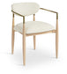 Riccio - Fabric Dining Arm Chair (Set of 2) - Natural Frame