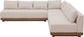 Solace - Olefin Performance Fabric 4 Piece Outdoor Patio Modular Sectional