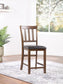 D230 - 5 Piece Dining Room Set (Counter Table With 4 Chairs) - Walnut