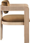 Sacha - Velvet Dining Chair With Natural Base (Set of 2) - Saddle