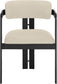 Aurum - Vegan Leather Upholstered Dining Chair With Graphite Black Base (Set of 2)