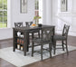 D176 - 5 Piece Dining Room Set (Pub Table, 4 Stools) - Gray