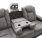 U77 - Power Reclining With Power Headrest, Storage Arms / USB And Wireless Charger Loveseat - Slate