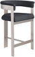 Romeo - Boucle Counter Stool With Silver Base (Set of 2)