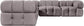 Orin - Velvet 5 Piece Modular Corner Sectional