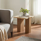 Ravenna - Genuine Fabric Travertine And Oak Wood Table