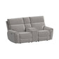 Jackpot - P1 Loveseat With Console - Explore Light Gray