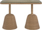 Seacrest - Tempered Glass Top And Wicker Outdoor Patio Bar Height Table