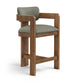 Sacha - Vegan Leather Upholstered Counter Stool With Brown Base