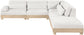 Turin - Chenille Fabric Upholstered Modular Sectional - White