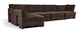Hammond - Velvet Performance Fabric Upholstered 5 Piece L-Shaped Sectional