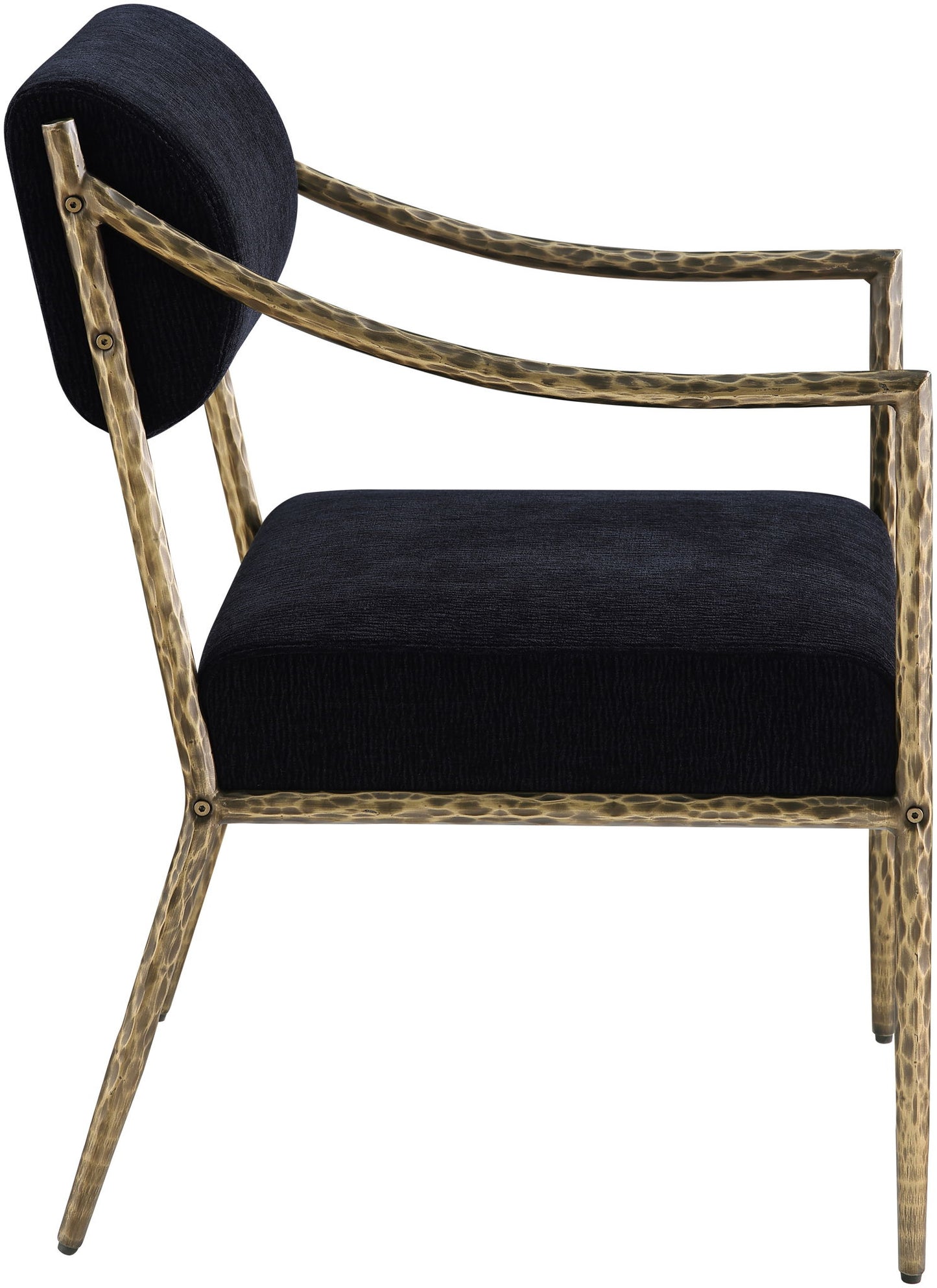 Bastille - Upholstered Dining Arm Chair (Set of 2) - Brass Frame