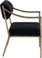 Bastille - Upholstered Dining Arm Chair (Set of 2) - Brass Frame