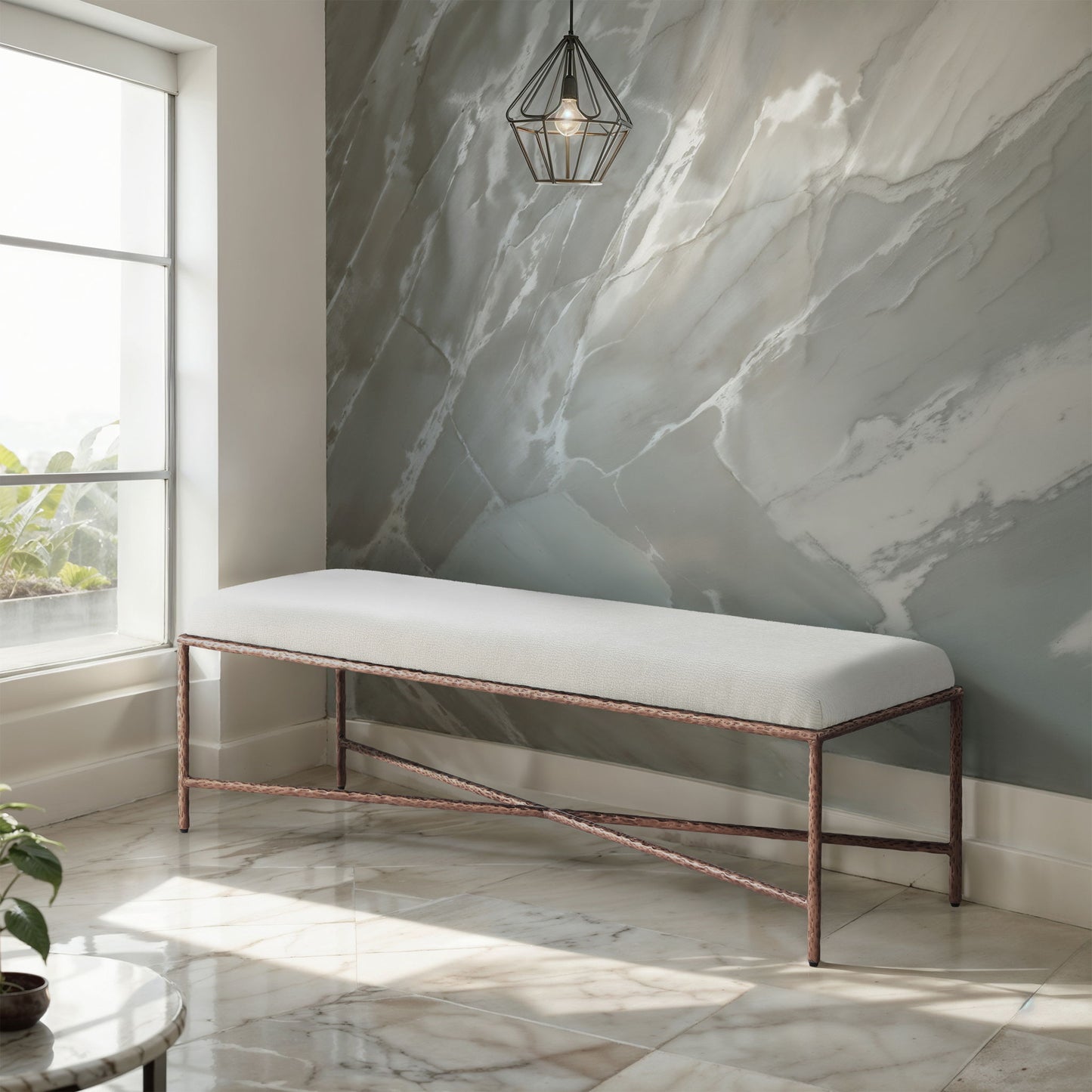 Valley - Bench With Bronze Frame