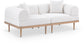 Laguna - 2 Piece Resilient Water Resistant Fabric 71" Upholstered Outdoor Patio Modular Loveseat