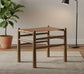 Santos - Faux Leather Upholstered Bench - Walnut Frame