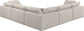 Comfy - 5 Piece Linen Modular Corner Sectional
