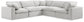 Comfy - 5 Piece Velvet Modular Corner Sectional