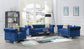 U230 - Dark Crushed Velvet Sofa - Blue