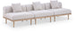 Laguna - 3 Piece Resilient Water Resistant Fabric 106.5" Outdoor Patio Armless Modular Sofa