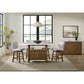 Carmela - Server With White Marble, Power And USBC - Brown