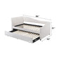 Jedda - Twin Daybed With Trundle - White Synthetic Leather